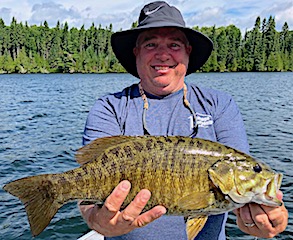 Look At This Monster Trophy Smallmouth Bass Caught Fishing at Fireside Lodge in Canada